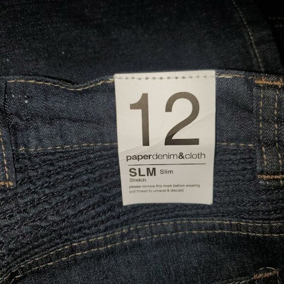 Paper Denim & Cloth Boys Blue Straight Leg Classic Skinny Denim Jeans Size 12 - Picture 5 of 5